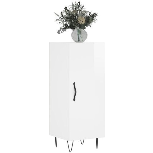 Maison Chic Komoda - Predalnik visok sijaj bela 34,5x34x90 cm inženirski les, (21722424) Slike