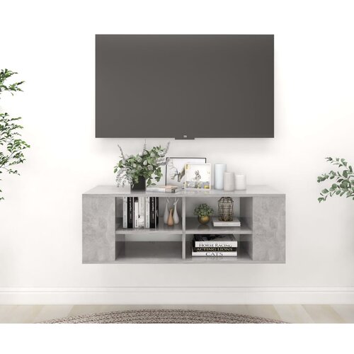 VidaXL Stenska TV omarica betonsko siva 102x35x35 cm iverna plo&amp;scaron;ča Slike
