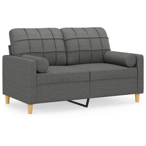 Maison Chic kavč - Sofa - Kanape dvosed z blazinami temno siv 120 cm blago, (21727659) Cene