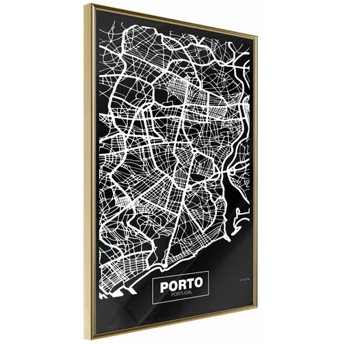  Poster - City Map: Porto (Dark) 30x45