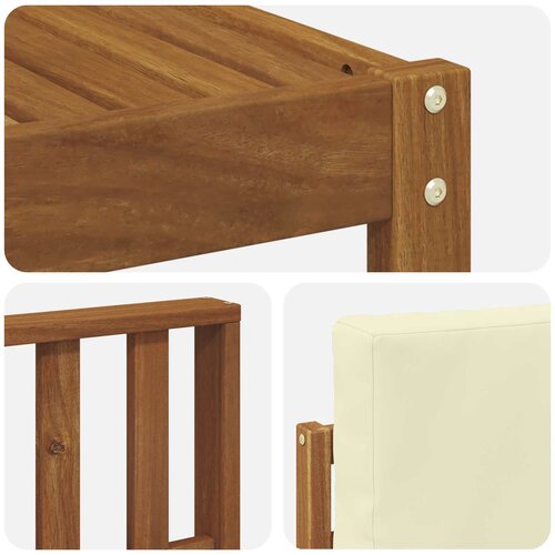  Set vanjskih sofa 10 kom. Prirodna i krem Slike