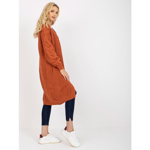RUE PARIS Cardigan-LO-SW-LK-3001.82P-Dark Orange Slike