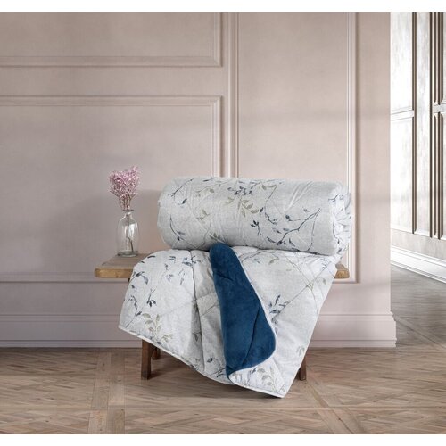 Lessentiel Maison prekrivač velvet, 195x215 cm, svetlosivi Cene