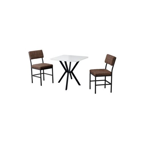 Hanah home Set Trpezarijski sto i 2 stolice Dubai Brown White Cene