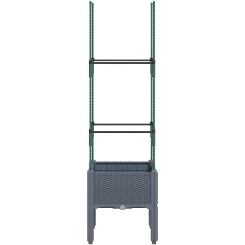  Vrtna sadilica s re&amp;scaron;etkom siva 40 x 40 x 142 5 cm PP Slike