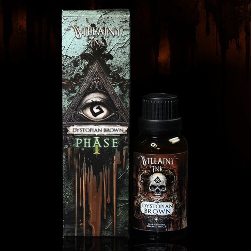 Villainy Ink dystopian brown (phase i) | warm brown enamel wash | satin finish Cene