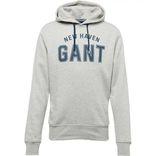 Gant Sweater majica siva melange / petrol