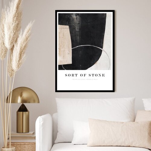 Malerifabrikken Plakat s okvirom 52x72 cm Sort Of Stone &amp;ndash; Slike