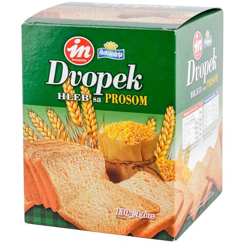 Aleksandrija In bezglutenski dvopek sa prosom 130g Cene