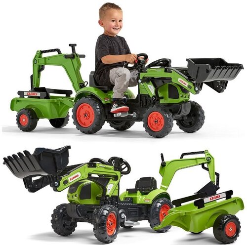 Falk Class traktor utovarivač na pedale s prikolicom Slike