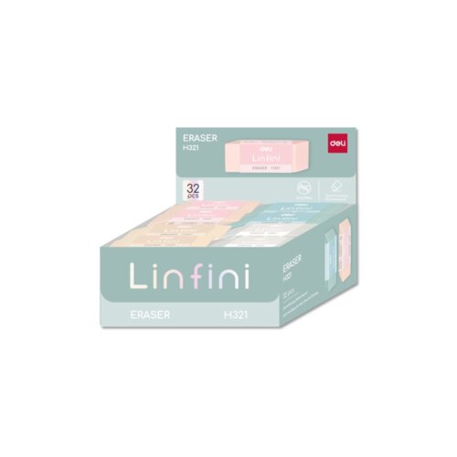 Deli GUMICA LINFINI PASTELNA TPR,54&amp;times;20&amp;times;10.5MM EH321 Slike