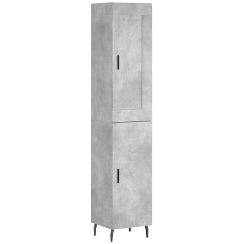Maison Chic Visoka omara - Komoda - Predalnik betonsko siva 34,5x34x180 cm inženirski les, (21722276) Cene