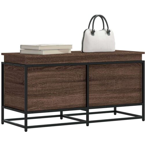 vidaXL Kutija za pohranu s poklopcem 100x40x51,5 cm konstruirano drvo Cijene