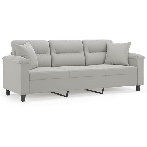 Maison Chic kavč - Sofa - Kanape z blazinami svetlo siv 180 cm tkanina iz mikrovlaken, (21727886) Cene