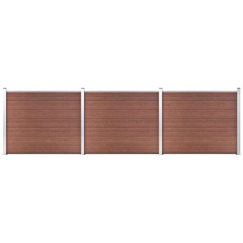 vidaXL set panela za ogradu WPC 526 x 146 cm smeđi Cene