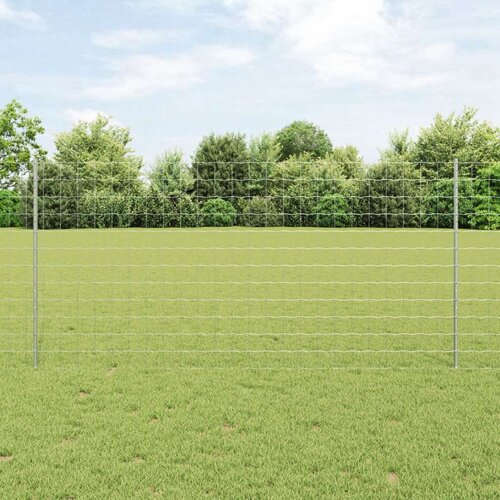  Set ograda za vrt Set od 2 Pocinčani čelik 25 x 1.2 m Čvrsto Cene
