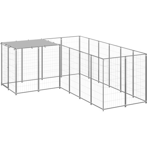  Pasji boks srebrn 4,84 m&sup2; jeklo Cene