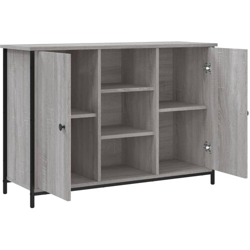  Komoda siva boja hrasta 100 x 35 x 70 cm od konstruiranog drva Slike