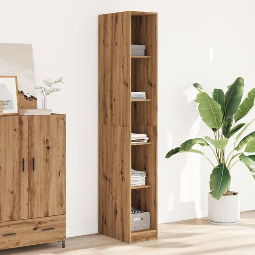 VidaXL Garderobna omara artisan hrast 30x50x200 cm inženirski les Slike