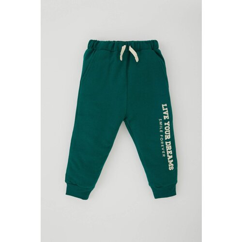 Defacto Regular Fit Slogan Elastic Band Pants Slike