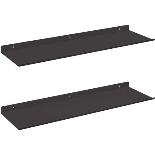  Polica na zidu s policom Zidne 2 pcs Crna 60 x 18 x 2 5 cm Slike