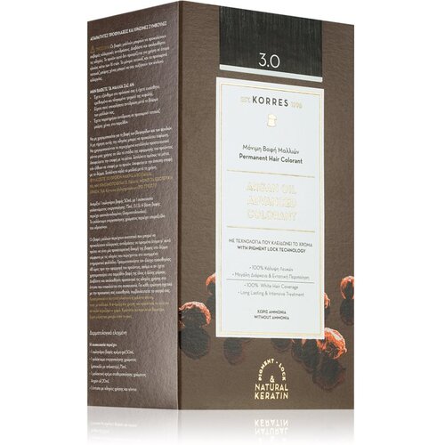 Korres Argan Oil trajna boja za kosu s arganovim uljem nijansa 3.0 Dark Brown 50 ml Cijene