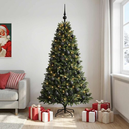  Umjetno božićno drvce s kuglicama 210 cm 300 LED lampica Cene