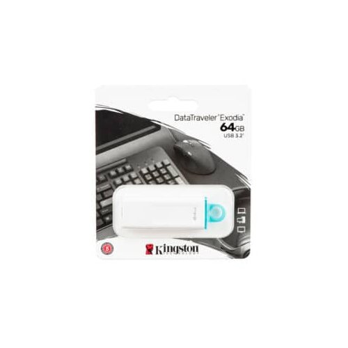 Kingston FD 64GB USB 3.2 White DataTraveler Exodia Slike