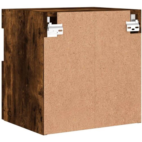  Zidni TV ormarić s LED svjetlima boja hrasta 40x30x40 cm Slike