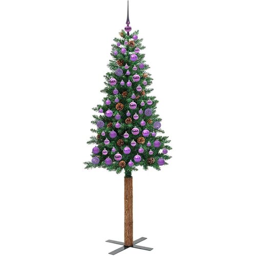 VidaXL Mr&amp;scaron;avo božićno drvce Zelena 180 cm PVC i čvrsto drvo bora Slike