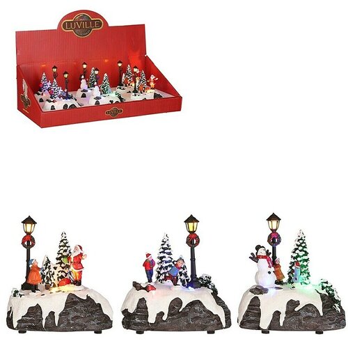  LED božićna ukrasna figura Zimska scena (14 cm x 14 cm x 9 mm, Na baterijski pogon) Cijene