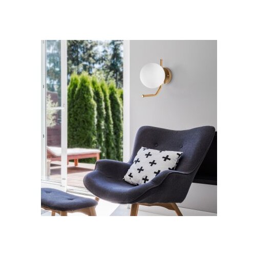 Opviq vall lamp zidna zlatno - bela lampa faruk 13726 Slike