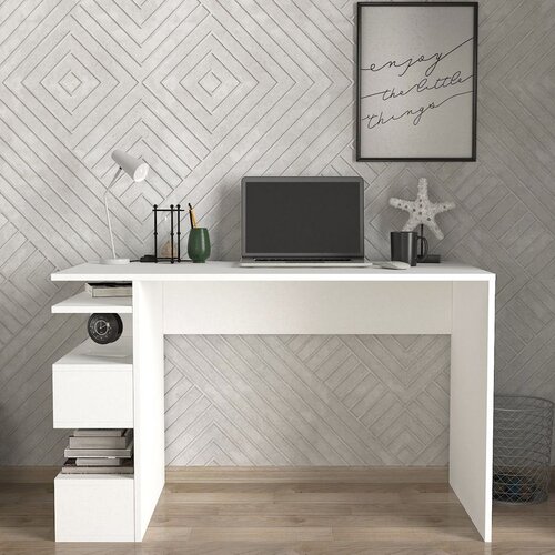 Hanah home snake - white white study desk Slike