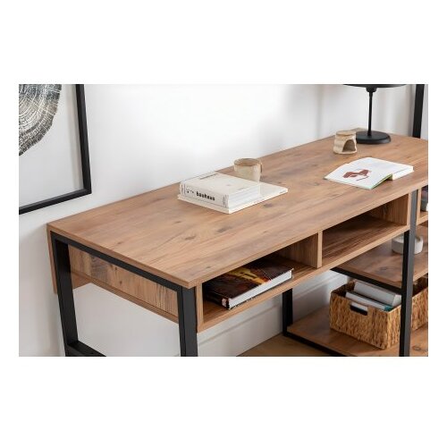 Hanah home emro walnutblack study desk Slike