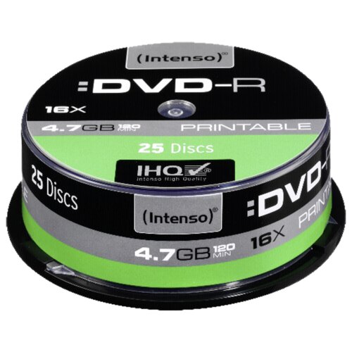 Intenso 1x25 DVD-R 4,7GB 16x Speed Cakebox printable Cijene