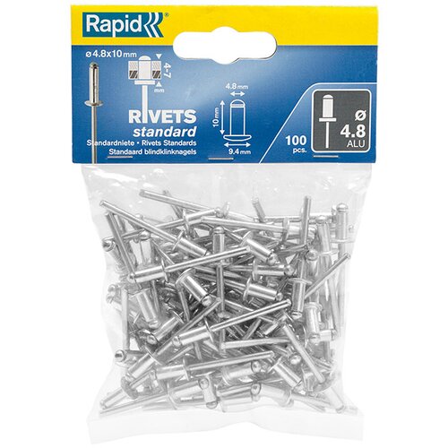 Rapid slijepa zakovica (Duljina zakovice: 10 mm, Promjer zakovice: 4,8 mm, 100 Kom.) Cijene