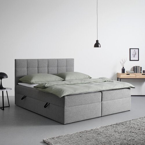 Bessagi Home Postelja Boxspring Nicole, Siva, 180x200 Slike