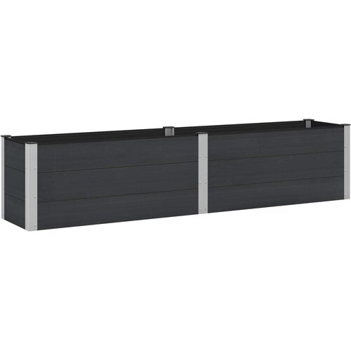 vidaXL Vrtna visoka greda Črna 250 x 50 x 54 cm, (5000287805) Cene