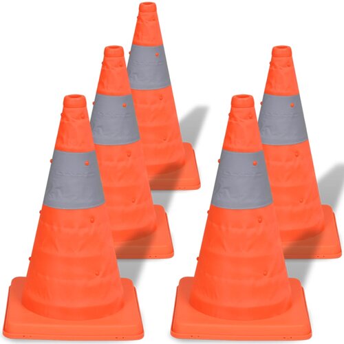VidaXL 5 Odsevnih Prometnih Stožcev 42 cm Slike
