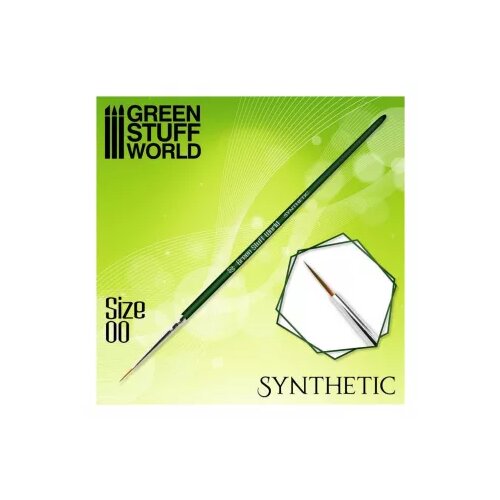 Green Stuff World pincel sintetico / synthetic brush size #00 - green serie Slike