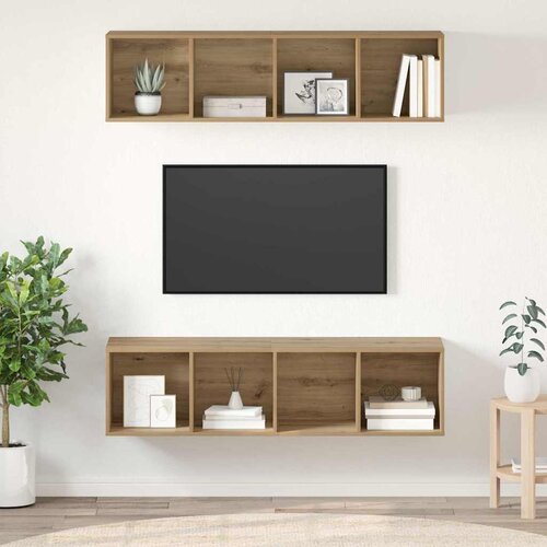  Set TV komoda Zidne 2 pcs Umjetnički hrast 37 x 37 x 142,5 cm Cene
