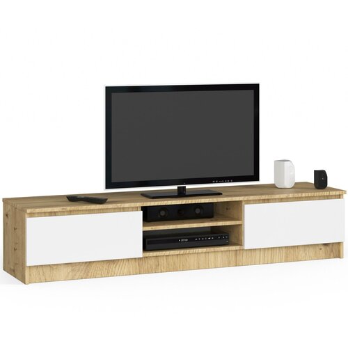 AKORD Tv Omarica, 2 Vrata, Hrast Artisan/Bela, (5000331852) Slike