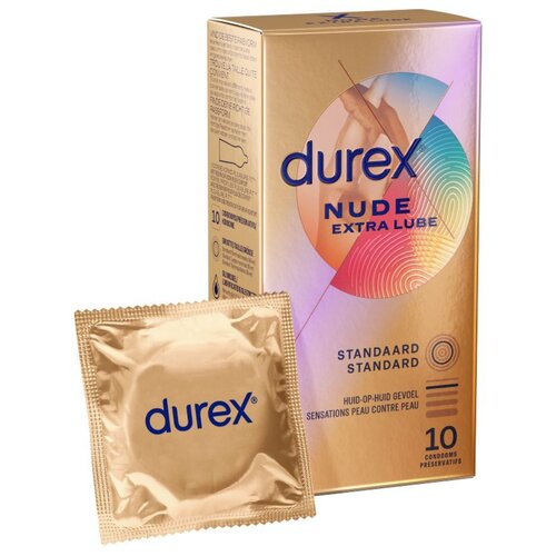 Durex Condoms Nude Extra Lubricant - 10 pieces Slike