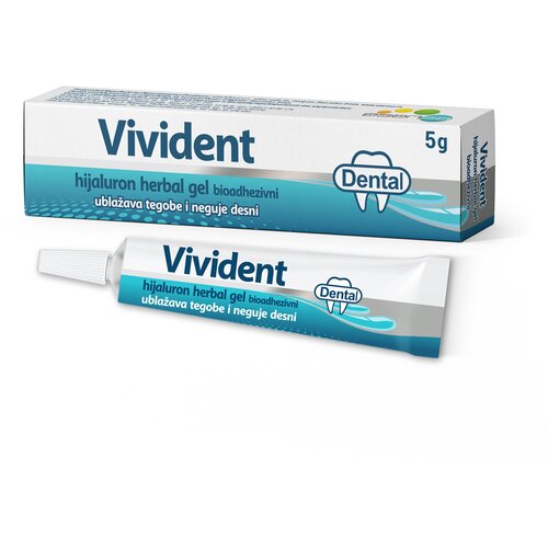 Dental Vivident Herbal Gel za desni sa hijaluronskom kiselinom, protiv zubobolje 5g Cene