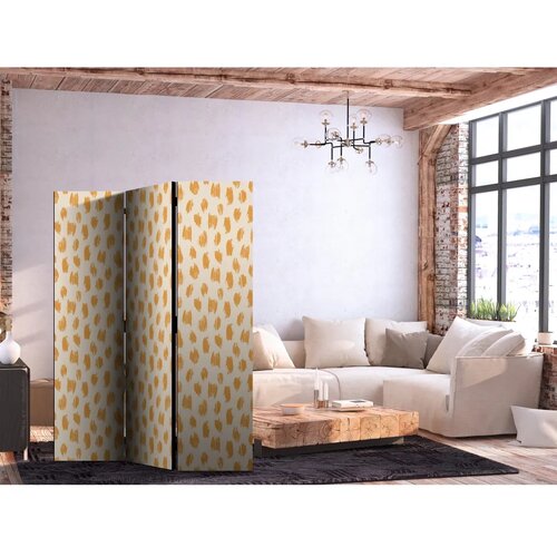  Paravan - Drawn Pattern in Spots and Dots in Shades of Orange and Ecru 135x172 Akustični Slike