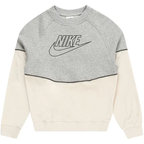 Nike Sportswear Majica ecru / pegasto siva / črna