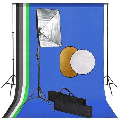  Foto studijski komplet s softboxi, ozadjem in odbojnikom Slike