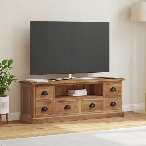 TV stalak s ladicama Prirodna 110 x 30 x 40 cm Čvrsto teak drvo Cene