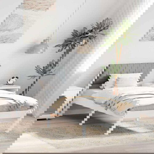 vidaXL Okvir kreveta s uzglavljem Bijela i svijetlosiva 80 x 200 cm Cijene