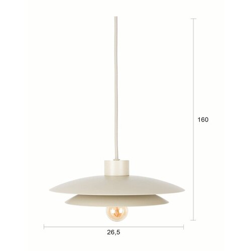 White Label Bež kovinska viseča svetilka &amp;oslash; 26,5 cm Wubbo &amp;ndash; Slike